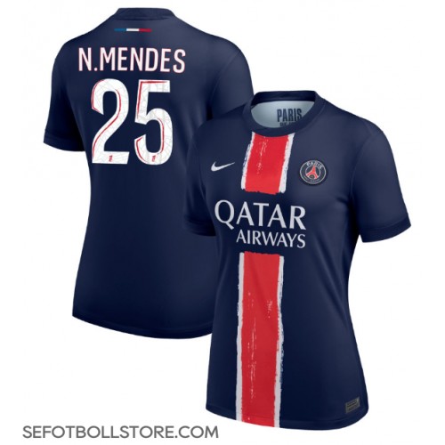 Paris Saint-Germain Nuno Mendes #25 Replika Hemmatröja Dam 2024-25 Kortärmad